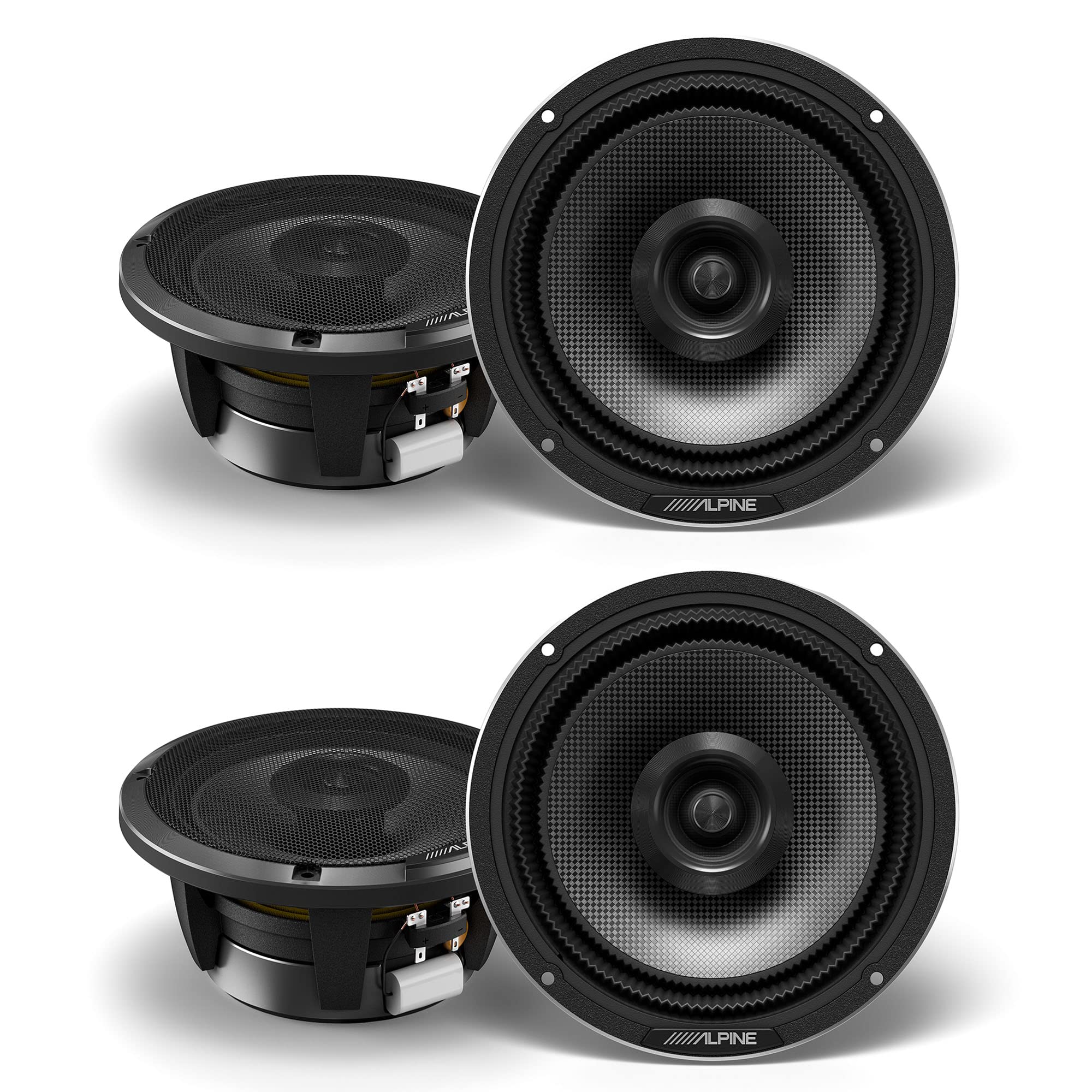 Amazon.com: Alpine 2 Pairs HDZ-65 Status Series Hi-Res 6.5